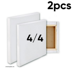 White Canvas 4×4 inch 2 pcs