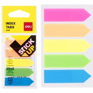 Deli EA10602 Index Tabs - Colorful Fluorescent Page Markers | By Stationery BD