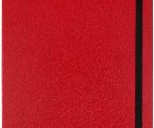 Daily-Journal-Red-Hardcover-Sketchbook-with-Elastic-Band