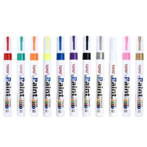 product-grid-gallery-item Toyo Paint Marker Permanent Paint Markers Oil Based Paint Pens, Medium Tip, Waterproof Paint Marker set for Rocks, Wood, Metal, Plastic, Glass, Mugs, DIY Craft, Touch Up Paint Pen -- Blue