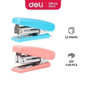 Deli E0222 Stapler 10# Blue - Compact Desktop Stapler | By Stationery BD