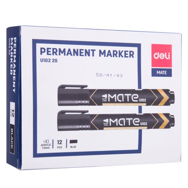 Deli-EU10220-Permanent-Marker-Black-12-Pcs-Pack