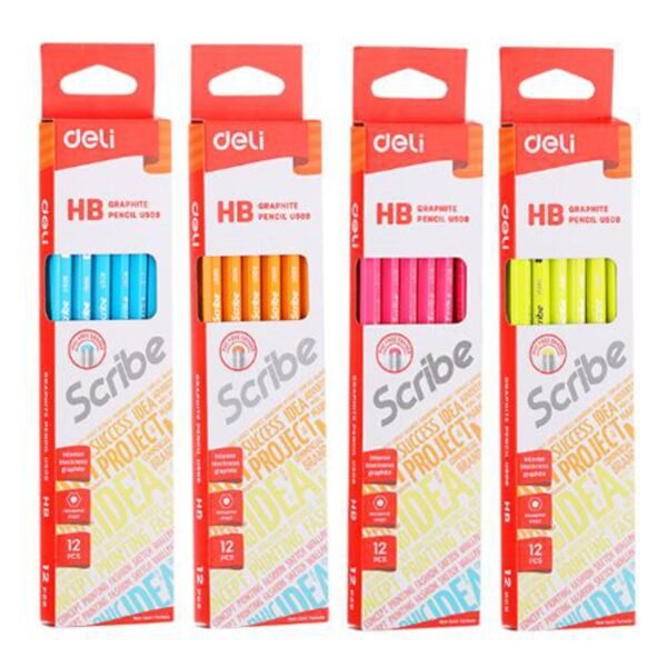 Deli-EU50800-Scribe-HB-Graphite-Pencil-Pack-of-12