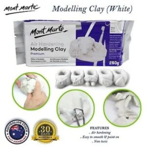 Mont Marte Air Hardening Modelling Clay Premium -- White 250gm