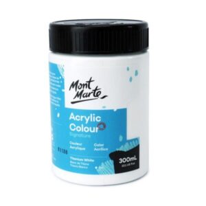 Mont Marte Premium Acrylic Colour Paint 300ml -- Titanium White
