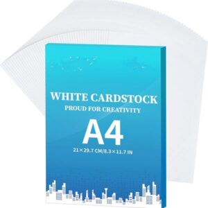 White Cardstock, 10 Sheets A4 300gsm Heavyweight card Paper for Printing Scrapbooking Card Making Invitations Menus Flyers DIY Arts Crafts