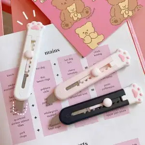 RHS Online Online MIni Cute Cat Paw Utility Telescopic Portable Unboxer Paper Cutting Box Opener