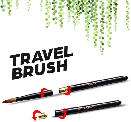 1 Pc Paint Brushes Travel Watercolor Brush with Reversible Cap Premium Fine Paint Brush for Watercolor, Gouache, Acrylic, Pocket Brush - Brush No.2