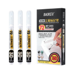 1 PCS BAOKE 2958 Long head Enginiaring Marker pen Long Nib Head Markers for Metal Perforating Pen, Waterproof, Bathroom, Woodworking Decoration, Multi-Purpose - Black