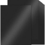 10 Sheets Black Metallic Shimmer Cardstock Paper,A4 Size Sheets for Halloween, Invitations, Scrapbooking, Crafts, Graduations