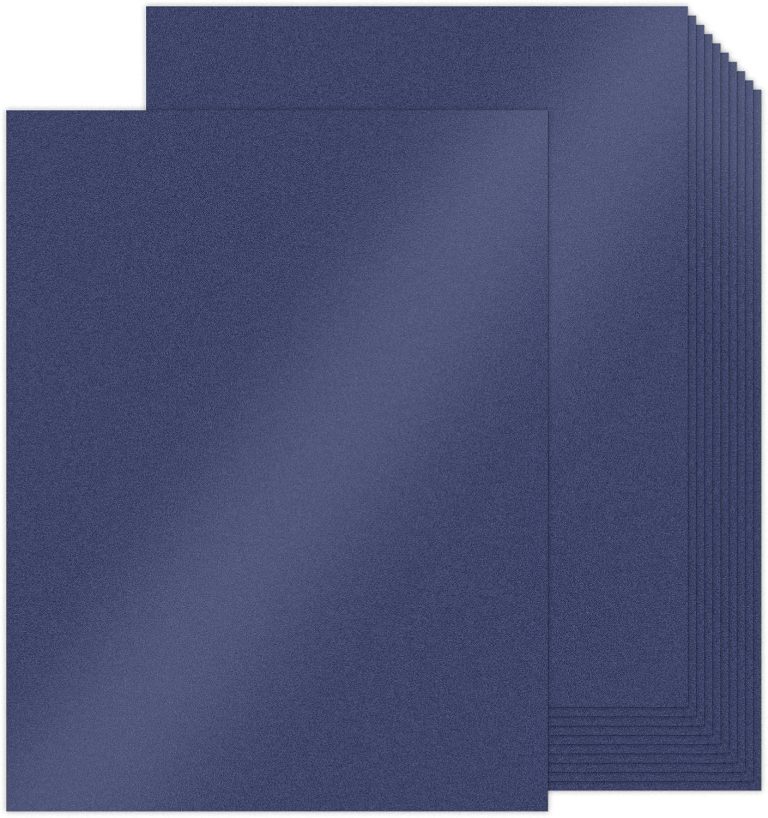10 Sheets Neavy Blue Metallic Shimmer Cardstock Paper,A4 Size Sheets for Halloween, Invitations, Scrapbooking, Crafts, Graduations