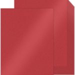 10 Sheets Red Metallic Shimmer Cardstock Paper,A4 Size Sheets for Halloween, Invitations, Scrapbooking, Crafts, Graduations