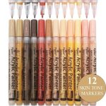 12 Color Skin Tone Shade Graffiti Pen