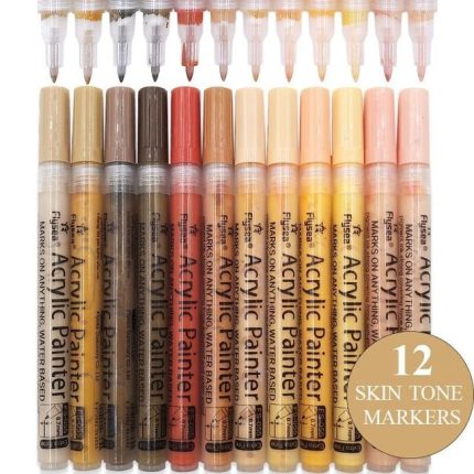 12 Color Skin Tone Shade Graffiti Pen