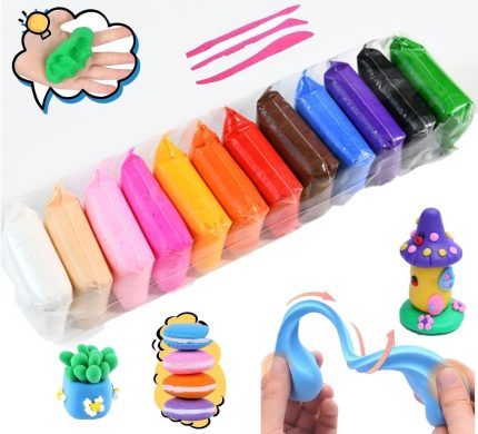 12 Colors Soft Super Light Clay Modeling Air Dry Clay For DIY Handmade Toys