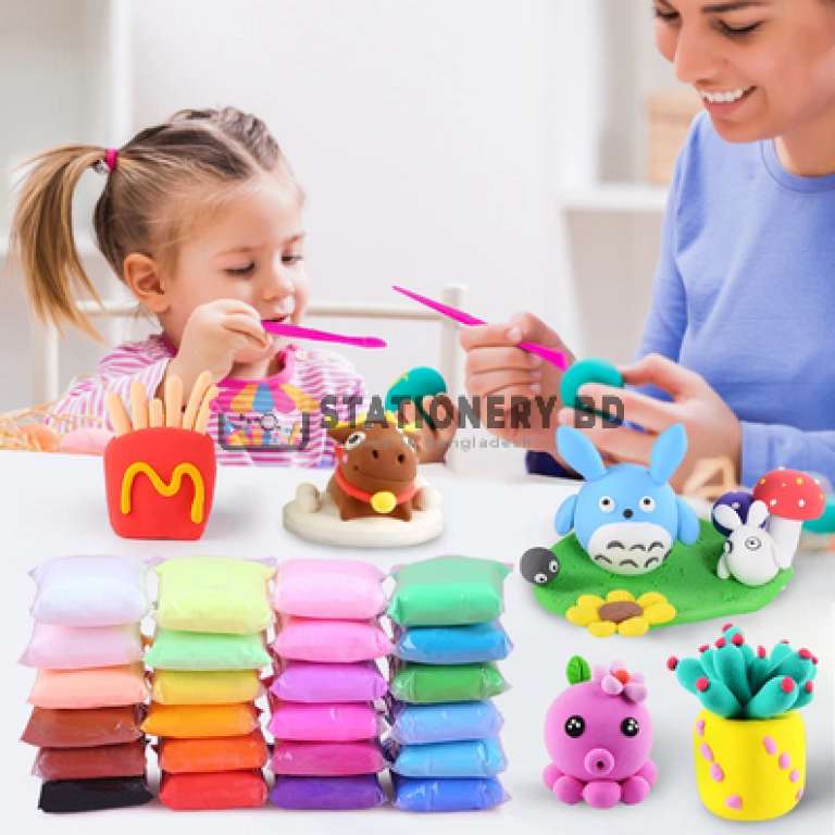 12 Colors Soft Super Light Foam Clay Modeling Air Dry Clay For DIY Handmade Toys