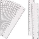 15cm Clear Transparent Straight Shatter Resistant Ruler, Measuring Tool for Students & Office Pack of 2 pcs