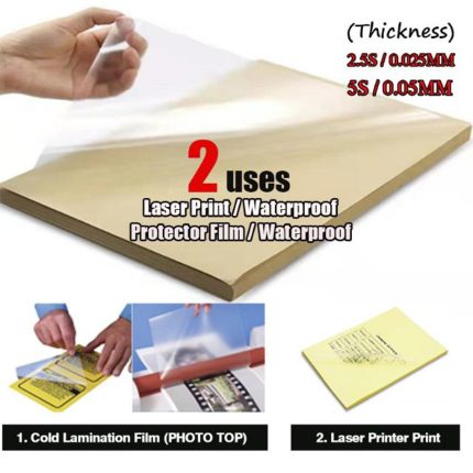 25 Sheets A4 Transparent Clear Sticker Paper for Laserjet Inkjet Transparent Glossy Waterproof Label Strong Adhesive sticker paper
