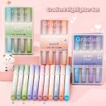 4pcs/set Kawaii Marker Pens Cute Highlighter DIY Spot Liner Drawing Painting Markers School Office Supplies - Red