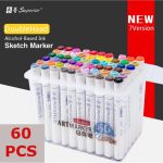 60ps Superior Touch Soft Head art sketch double headed Art marker Premium Quality
