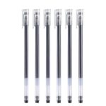 6Pcs Extra Large Capacity Black Pen, Gel Pen, Quick-Drying Pen, Carbon Pen, Small Giant Can Write 0.5 Straight Liquid Pen