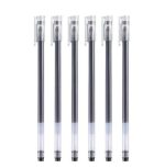 6Pcs Extra Large Capacity Black Pen, Gel Pen, Quick-Drying Pen, Carbon Pen, Small Giant Can Write 0.5 Straight Liquid Pen