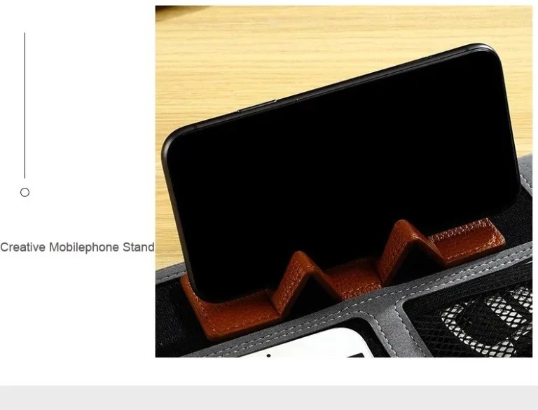 A4 Leather Padfolio Executive File Folder Document Holder for Office (Grey) - GadStyle BD