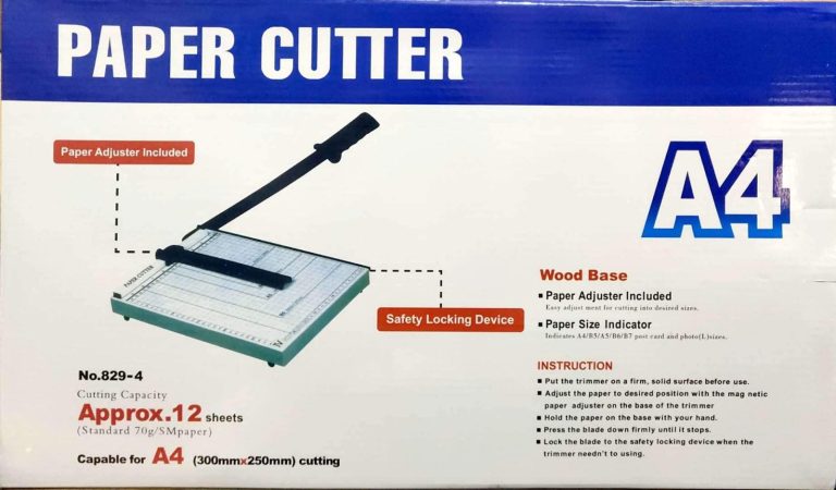 A4 Size Paper Cutter with Steel Base Heavy Duty
