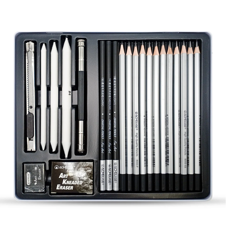 Acmeliae Drawing Set Tin Case 22Pcs