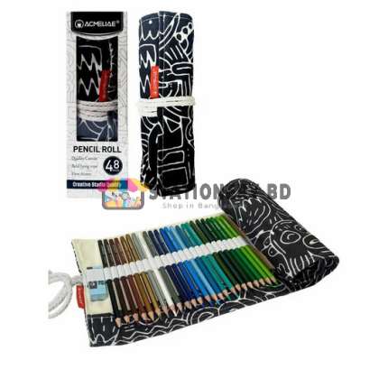 Acmeliae Pencil Roll case for 48 pencils without pencil (only Roll)