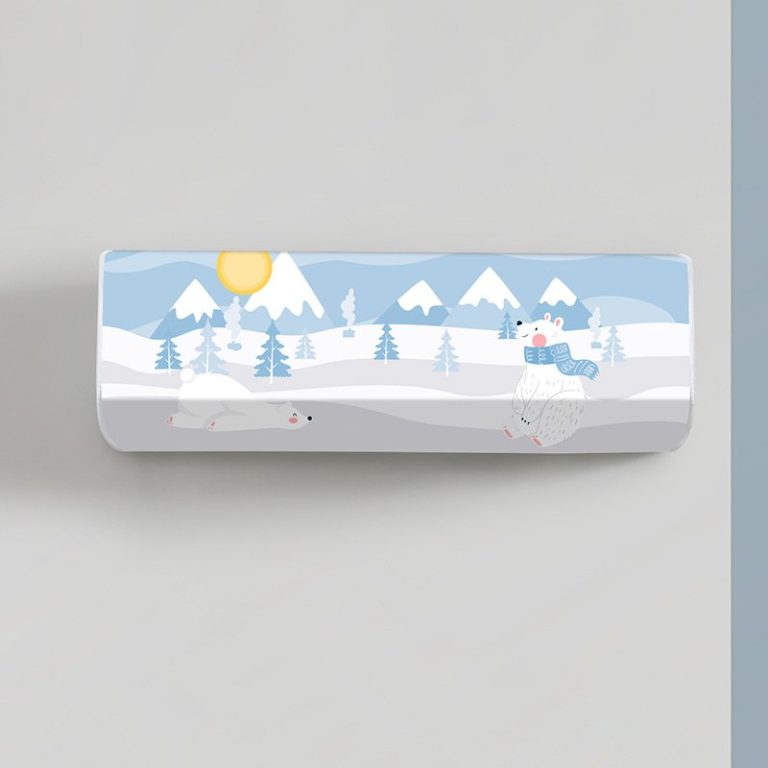 Air Conditioner Dust Cover All-Inclusive Bedroom Hanging Indoor Dust-Proof Peva Protective Cover Cloth Waterproof (1-1.5 Ton) D-5