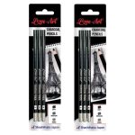 Artline Charcoal Pencils Pack of 3 Hard, Medium and Soft | For Artists in Drawing and Sketching