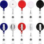 Badge Reels Retractable with Swivel Alligator Clip - Retractable Badge Clips for Work - Retractable Badge Holders with Clip