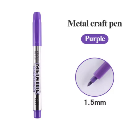 Baoke Metallic Color Water-based Paint Marker Pen , metalic carftwork pen - Purple