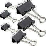 Binder Clips Metal paper clips Paper Clamps Assorted Sizes for Office, School and Home - 32mm