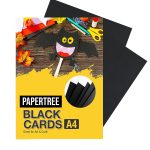 Black Art Card A4 300gsm10 pcs | Perfect For Any Art & Craft Project | Perfect for white & Metallic ink drawing and sketching
