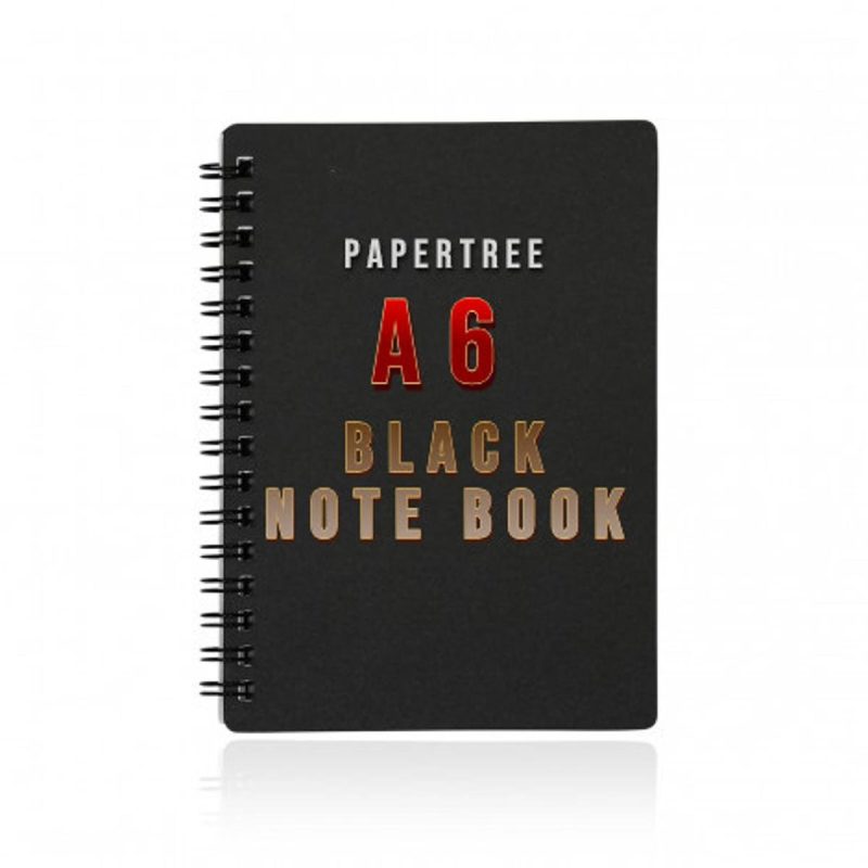 BLACK NOTE BOOK A6 (SIDE SPIRAL)