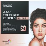 Brustro Artists' Coloured Pencils Skin Tone Set of 24 (in Elegant tin Box)