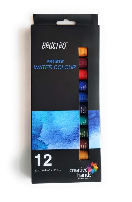 BRUSTRO Artists ’ Watercolor Set of 12 Colors X 12ML Tubes
