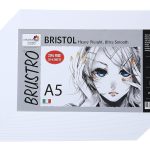 Brustro Ultra Smooth Bristol Sheets, A5 Size, 250 GSM Pack of 20