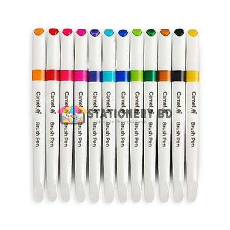 Camel Camlin Premium Brush pen 12 pcs multicolor ● For professional artists, students and kids & children