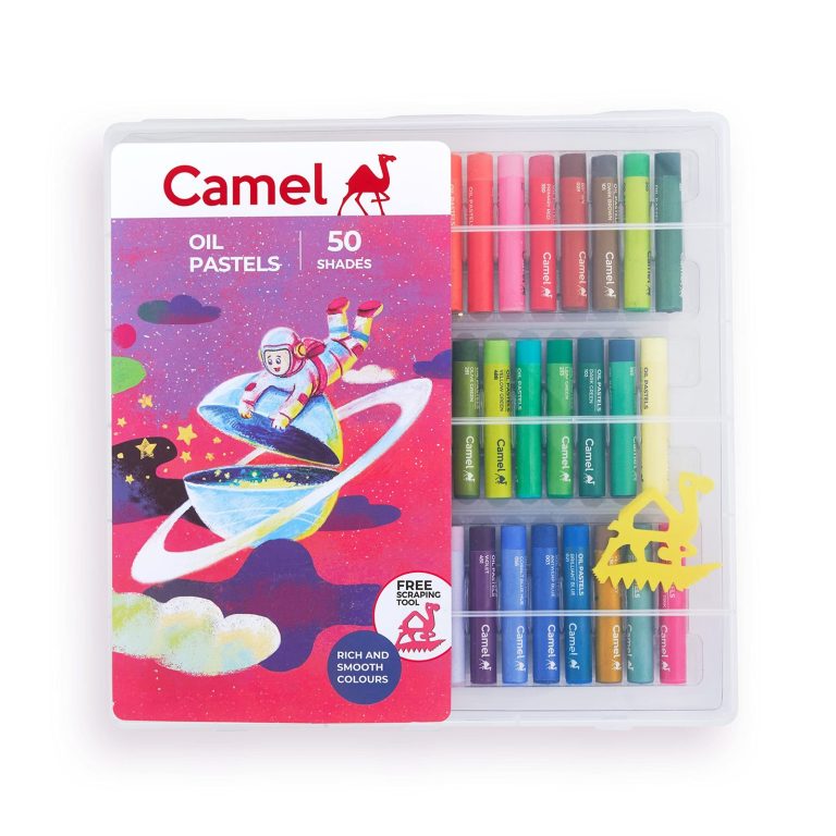 Camel Oil Pastel with Plastic Box - 50 Shades