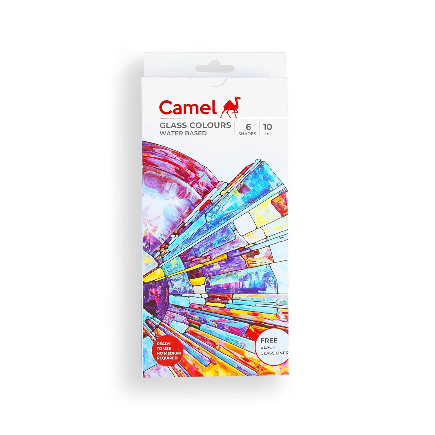 Camel Water Based Glass Color-10Ml Each,6 Shades,Assorted Camel Water Based Glass Color-10Ml Each,6 Shades,Assorted