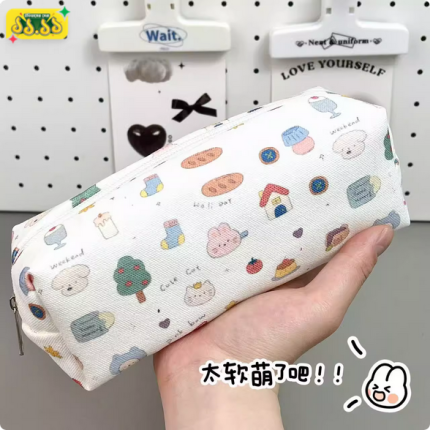 Cat and Dog Pencil Bag Ins Style High-Looking Student Stationery Bag Large Capacity Storage Box Cosmetic Bag Stationery Box