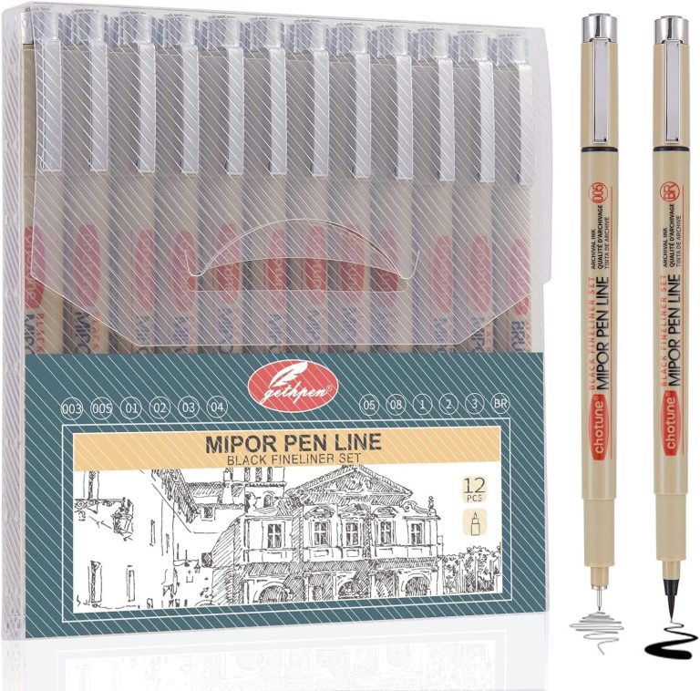 Chotune Architecture Pen Fine liner Pen Engineering Grade Waterproof Smudge-proof for art students - 12 pcs set