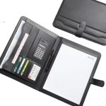 Conference A4 Leather Portfolio Organizer with Calculator & Clipboard – Executive Business Folder - GadStyle BD