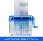 Cross-Border Manual Paper Shredder Office Household Manual Small Paper Shredding Tool Hand - Blue