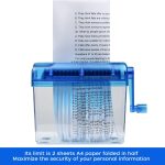 Cross-Border Manual Paper Shredder Office Household Manual Small Paper Shredding Tool Hand - Blue