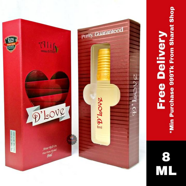 D Love Long Lasting Roll On Non Alcoholic Perfume - 8ml
