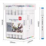 Deli 36 Pcs Dual Tip Sketch Art Markers Permanent Alco. Based
